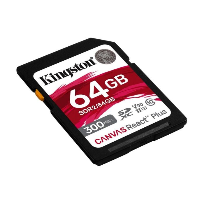 SDXC (UHS-II U3) Kingston Canvas React Plus 64Gb class 10 V90 (R-300MB/s) (SDR2/64GB)