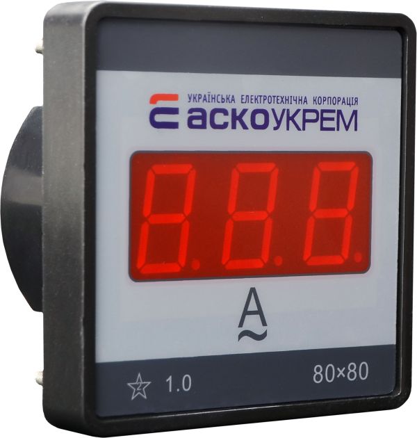 Цифровий амперметр АС 30А 80х80 (ЦА-8 LBN)