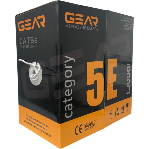 Мережевий кабель вита пара GEAR САТ.5E UTP-CCA-25-4Px2x0.51 (GEC-UTPCCA25051305)