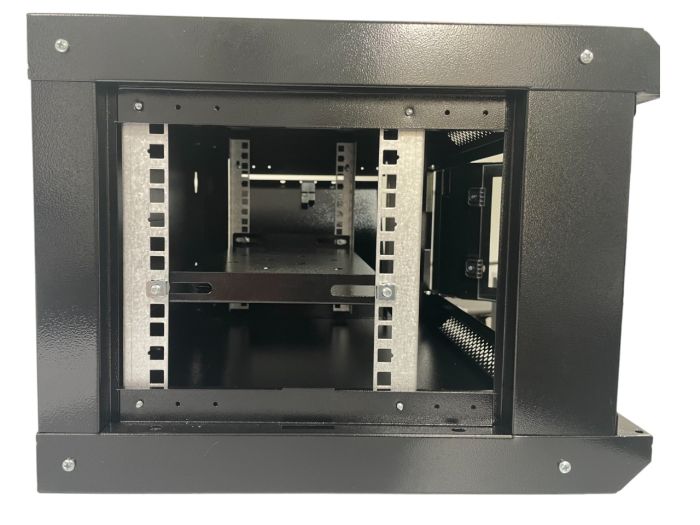 Шафа серверна настінна з полицею GEAR 12U 19'' 530x400x600 мм., Чорна