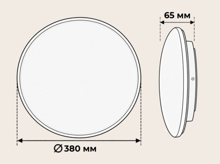 Світильник LED стельовий VARGO LUNA 50 Вт Ø380 мм, 3000К-6000К, з пультом ДК (120602)