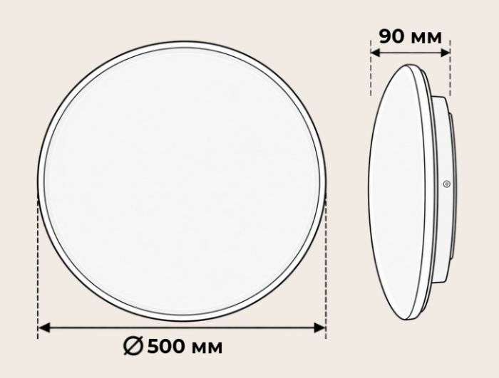 Світильник LED стельовий VARGO Diamond 80 Вт Ø500 мм, 3000К-6000К, з пультом ДУ (120625)
