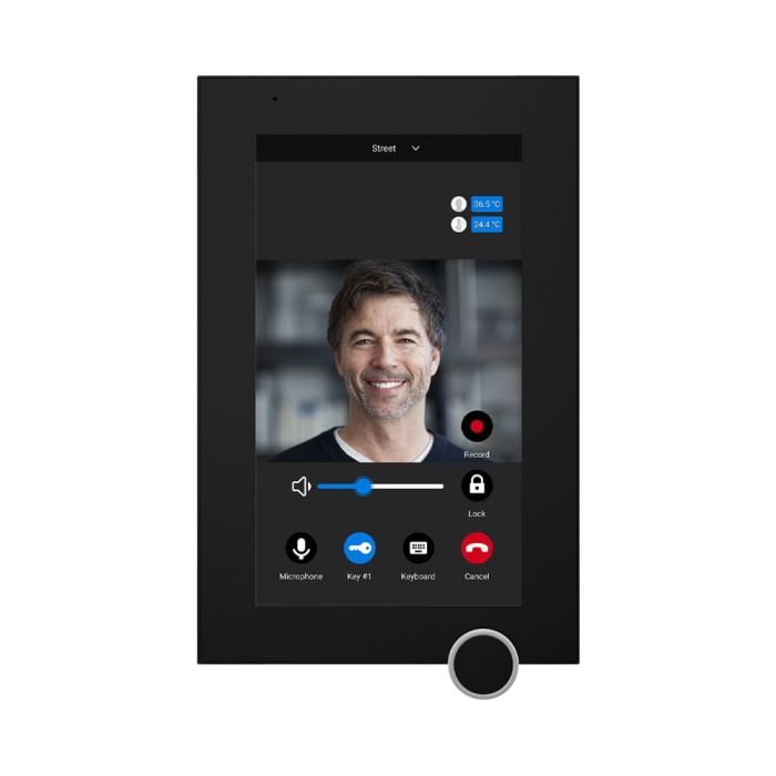IP-відеодомофон Bas-IP AZ-07L Android 7" black з можливістю горизонтального та вертикального монтажу