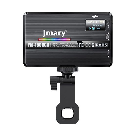 Відеосвітло RGB прищіпка на телефон ноутбук CRI 95+2500-9000К Jmary FM-150RGB