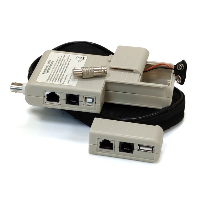 Тестер кабельний RJ-45, RJ-12, USB та BNC