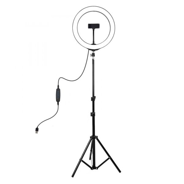 Кільцева лампа 26см на штативі 108см Puluz PKT3035