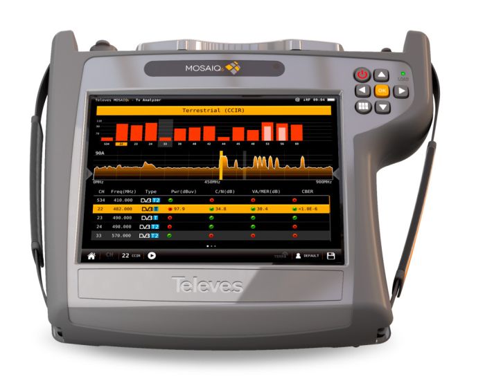Ультрашвидкий аналізатор спектру MOSAIQ6 з опціями "Wi-Fi Analyzer 2.4/5 GHz", 4K-H.265 та GPS.