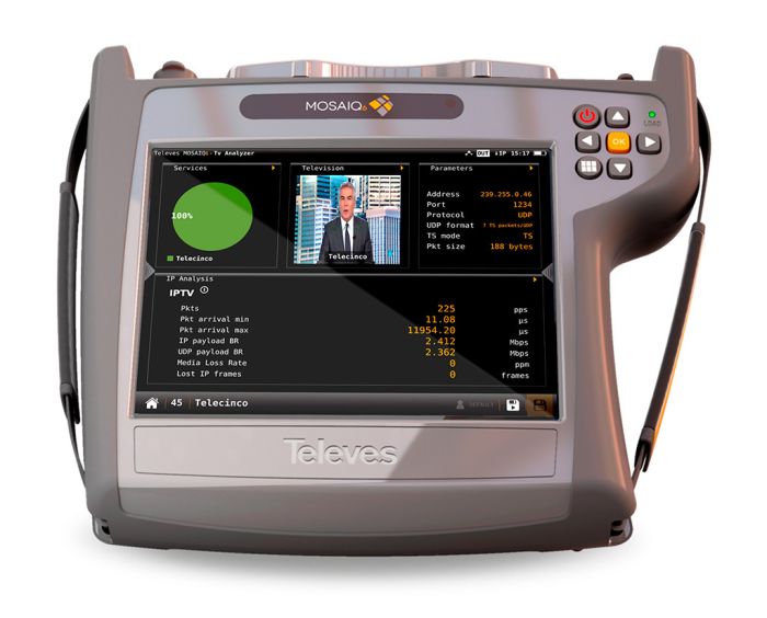 Ультрашвидкий аналізатор спектру MOSAIQ6 з опціями "Wi-Fi Analyzer 2.4/5 GHz", 4K-H.265 та GPS.