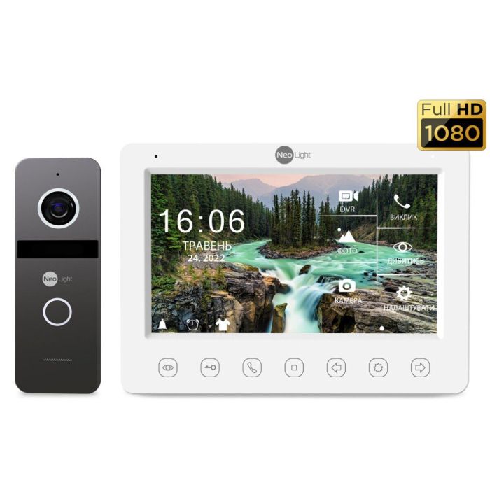 Комплект відеодомофона Neolight NeoKIT FHD Pro Graphite