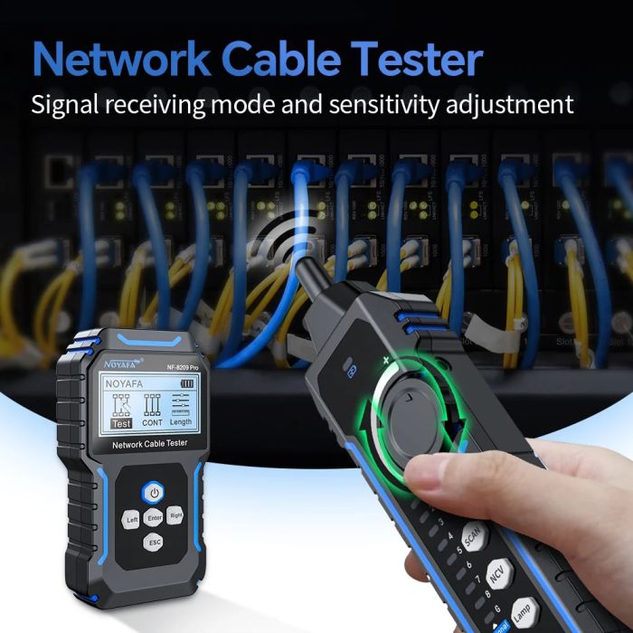 Тестер кабельний RJ45, RJ11 з PoE, Wire Mapping, трасошукач NOYAFA
