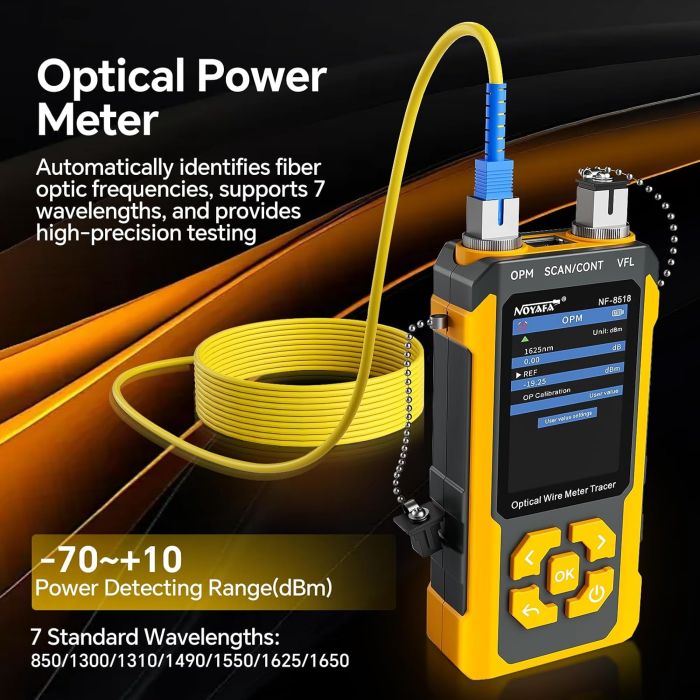 Тестер кабельний RJ45 з PoE, OPM, VFL, WireMap, трасошукач NOYAFA