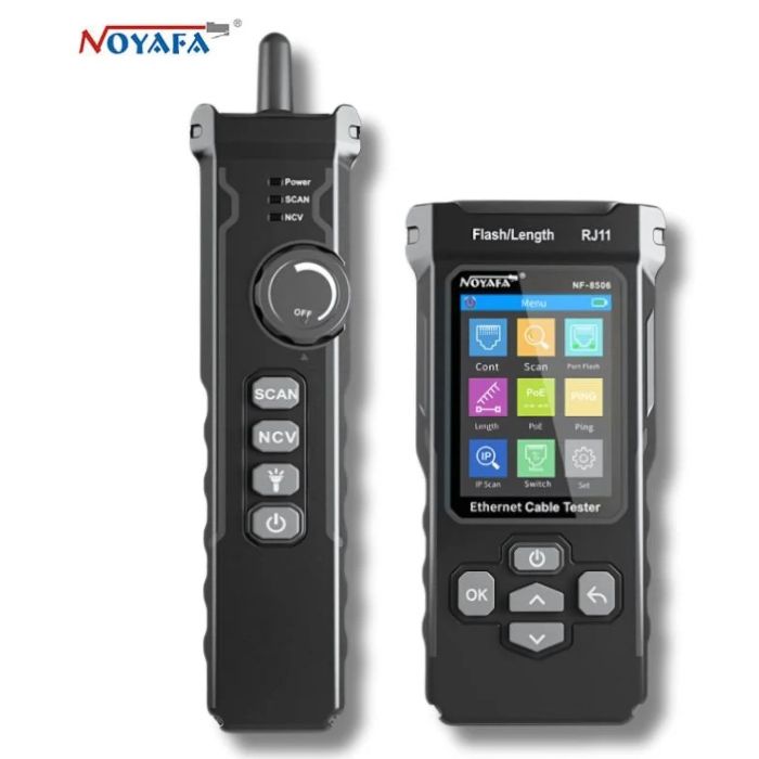 Тестер кабельний RJ45 з PoE, PING, IP Scan, трасошукач NOYAFA