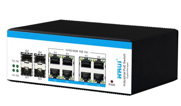 Керований POE комутатор HongRui HR600M-ATG-84F-SFP 12-портовий
