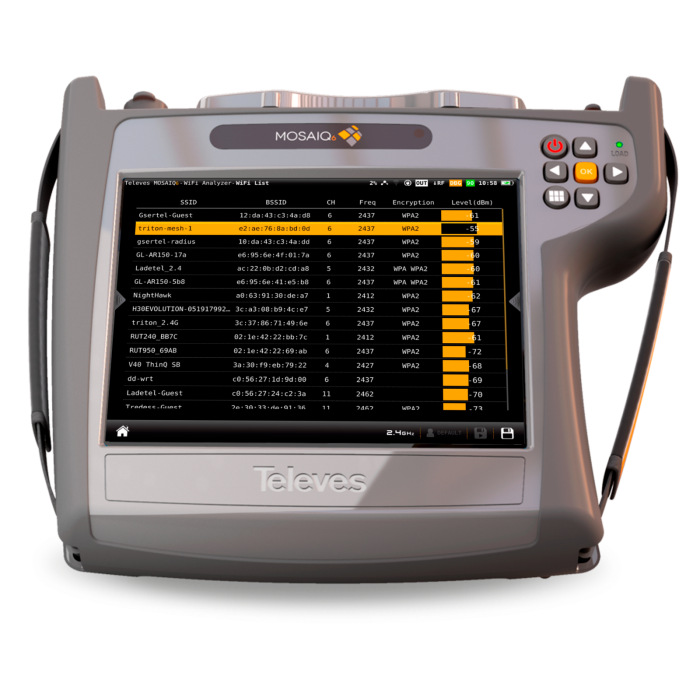 Ультрашвидкий аналізатор спектру MOSAIQ6 з опціями "Wi-Fi Analyzer 2.4/5 GHz", 4K-H.265 та GPS.