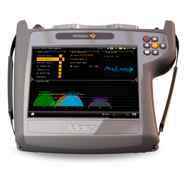 Ультрашвидкий аналізатор спектру MOSAIQ6 з опціями "Wi-Fi Analyzer 2.4/5 GHz", 4K-H.265 та GPS.