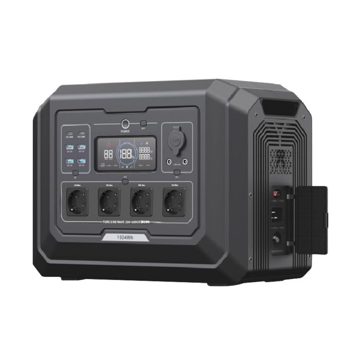 Комплект резервного живлення OUPES 3072Wh 2000W: зарядна станція OUPES S1 2000W 1024Wh LiFePO4 та додаткова батарея OUPES S2-BAT 2048Wh LiFePO4