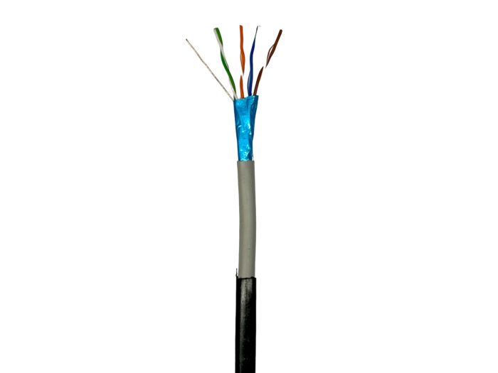 Мережевий кабель GEAR CAT.5E FTP CCA(25%) 4Px2x0.51 PVC+PE Outdoor 100M (GEC-FTPCCA25OUT051100)