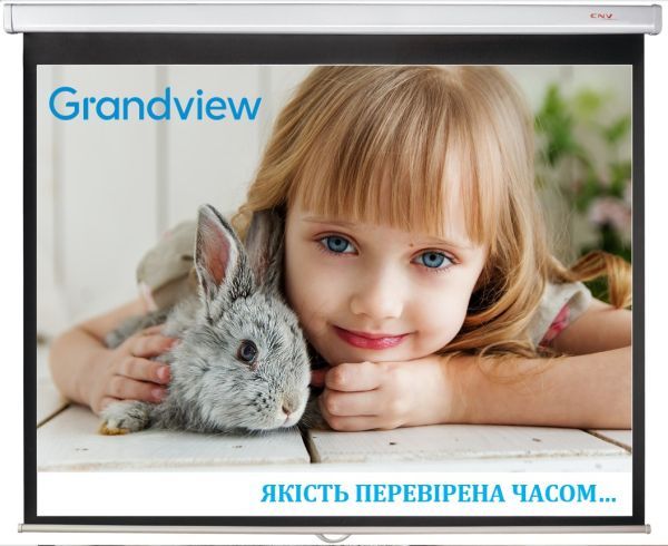 Екран для проектора GrandView CB-P77 WM5(SSW) з механізмом поверн. наст.-стел.  77" (16:9) 170x96