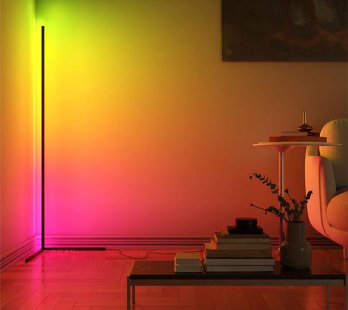 Лампа RGB для підсвічування кутова фону пульт 140см 12Вт Puluz AFL140
