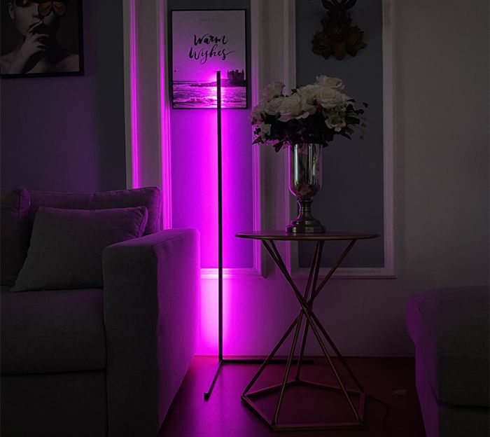 Лампа RGB для підсвічування кутова фону пульт 140см 12Вт Puluz AFL140