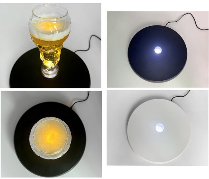 Предметний стіл поворотний з підсвіткою 25см білий 20кг Puluz DCA2156W