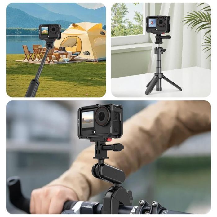 Рамка DJI Action 6 алюмінієва 1/4 холодний черевик Puluz PU1074B