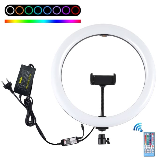 Кільцева лампа RGB 30см зі штативом 210 см Puluz PU411T