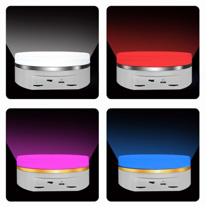 Поворотний стіл 16см з RGB підсвічуванням акумулятором USB AAA Puluz TBD0605319401