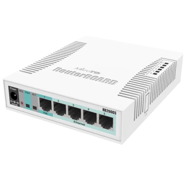 MikroTik RB260GS (CSS106-5G-1S) Комутатор 5 портів керований