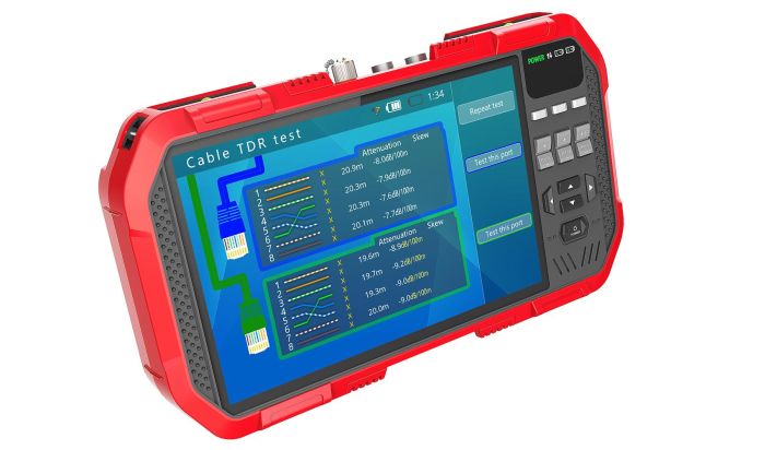 Тестер видеосигнала для аналоговых и IP-камер (всё в одном) RVT-ProXL6 с анализатором сигнала и спектра WiFi