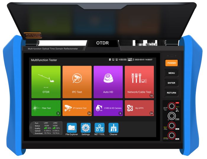 Оптичний рефлектометр+CCTV+LAN тестер RVZ-Opt15-ME4T (1310/1550нм-30/28дБ), ультра серія