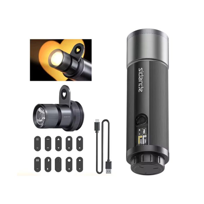 Ліхтар проекційний + Mini Spotube 12Вт 20 масок RGB Ra 96+ 3500-7000К SIDANDE Pro 12W L8ES+