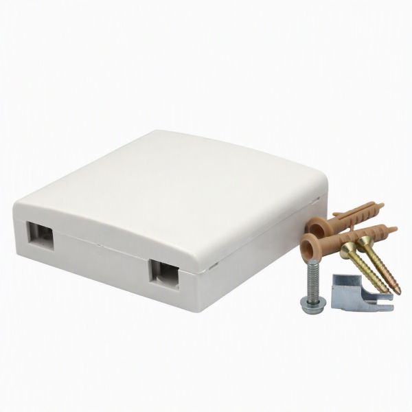 Абонентська розетка FTTH, для 2xSC simplex/ LC duplex, з кріпленням для 3мм патчкорду без заглушок, біла