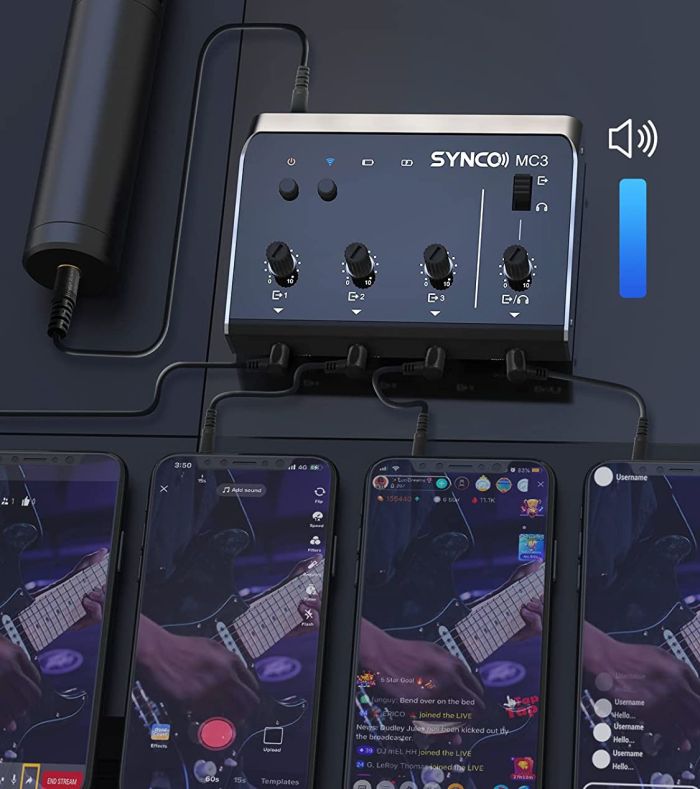 Мікшерний пульт для телефону чотирьох канальний Synco MC3-LITE
