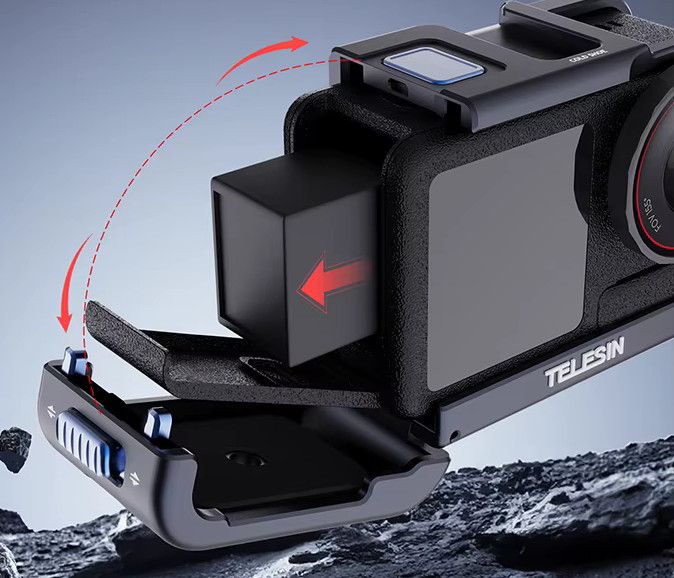 Рамка DJI Action 5/4/3 алюмінієва вертикальна/горизонтальна Telesin S6-FMS-13-TDJ