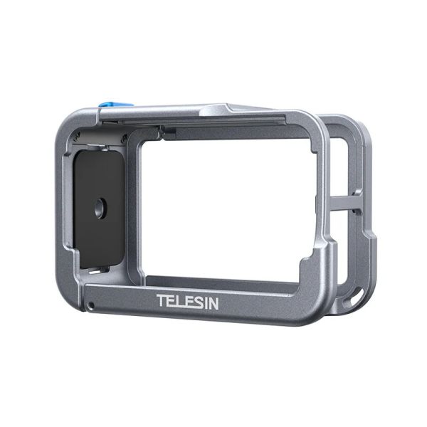 Алюмінієва рамка DJI Action 5 Pro/4/3 легка швидкознімна сіра Telesin S6-FMS-13BL-TDJ