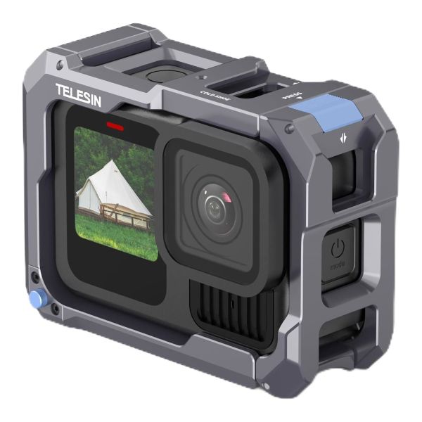 Рамка GoPro 13-9 алюмінієва з підтримкою магнітної зарядки Telesin S6-FMS-15-TGP