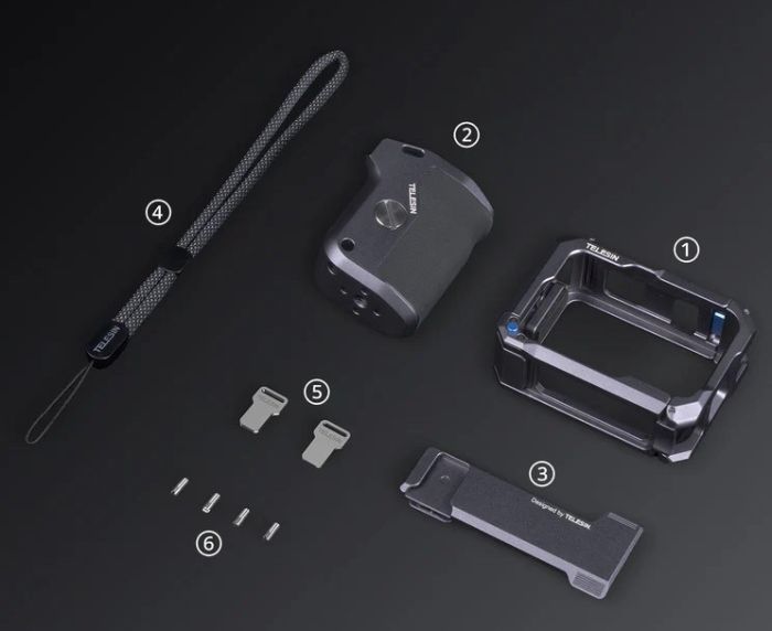 Рамка-тримач GoPro13-9 для зйомки з рук алюмінієва StreetGrip Telesin S6-FMS-26-TGP