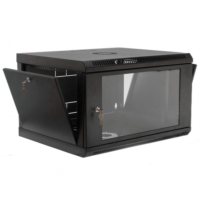 Шафа 19" 6U, 600x400x373мм (Ш*Г*В), економ, акрилове скло, чорна