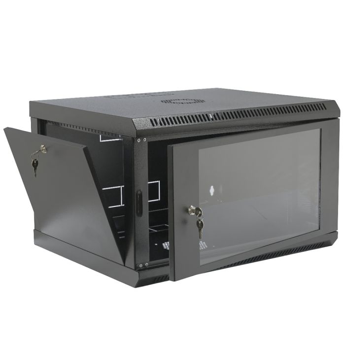 Шафа 19" 6U, 600x400x373мм (Ш*Г*В), економ, акрилове скло, чорна