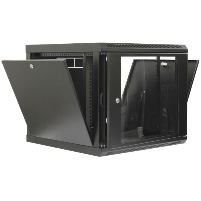 Шафа 19" 9U, 600x500x507мм (ШxГxВ), економ, акрилове скло, чорна