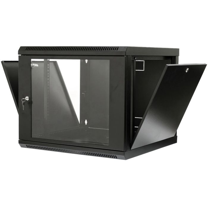 Шафа 19" 9U, 600x600x507мм (ШxГxВ), економ, акрилове скло, чорна