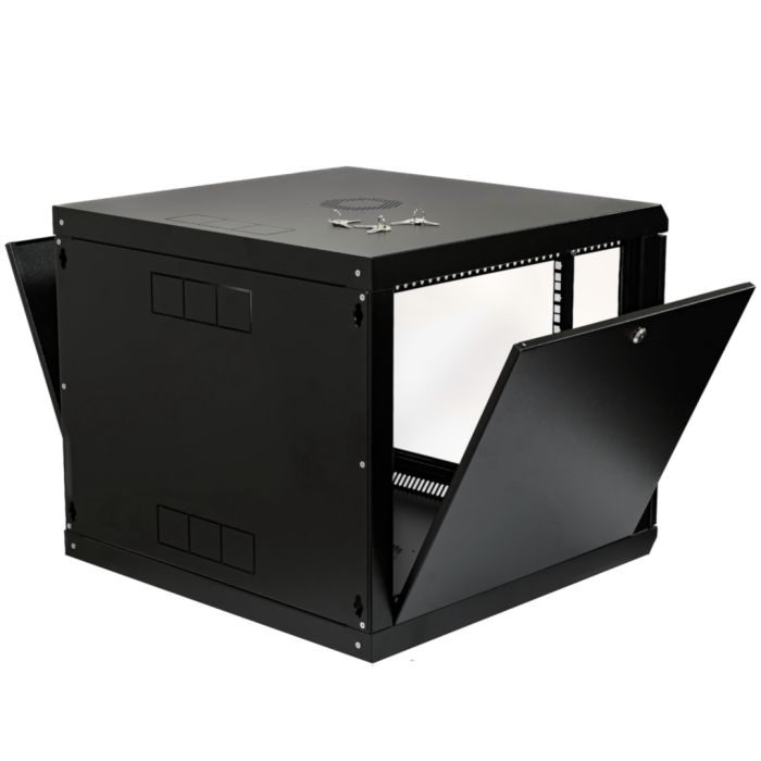 Шафа 19" 9U, 600x500x507мм (ШxГxВ), економ, акрилове скло, чорна