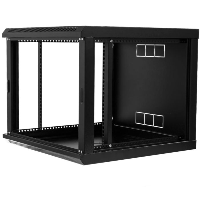 Шафа 19" 9U, 600x500x507мм (ШxГxВ), економ, акрилове скло, чорна