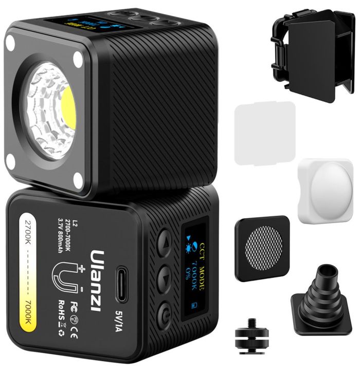 Світло постійне компактне кишенькове міні-куб Bi-Color 2700-7000К COB CRI 95+ Ulanzi L2