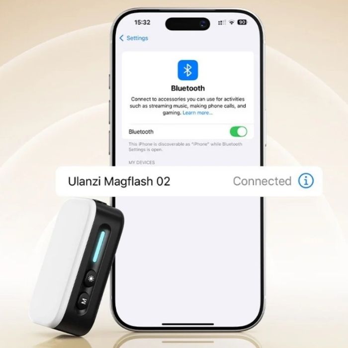 Спалах для телефону накамерне світло магнітне MagSafe CRI 95+ 5600К Ulanzi M02
