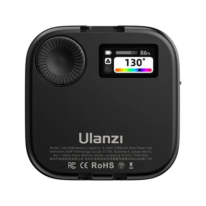 Накамерне світло для телефону прищіпка магніт 2500-9000К 60LED CRI 95 Ulanzi U60 RGB