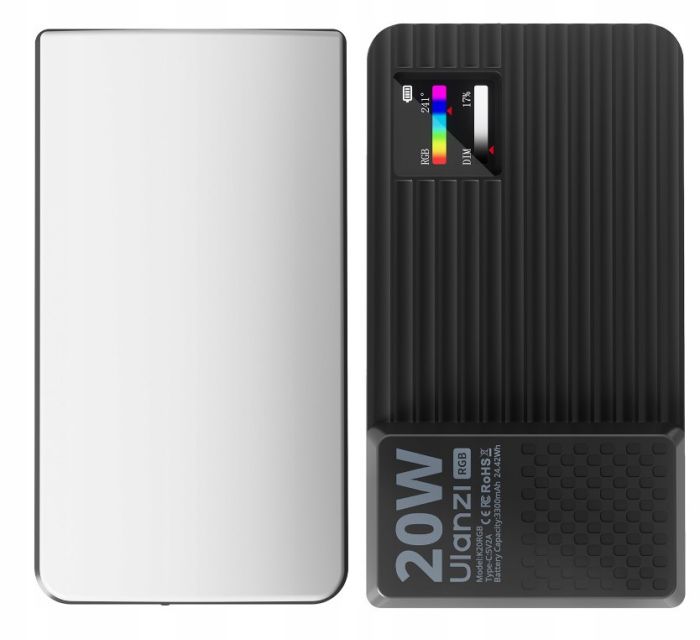Панель світлодіодна міні 20Вт RGB CRI 96+ 1800-9000К Ulanzi K20 RGB