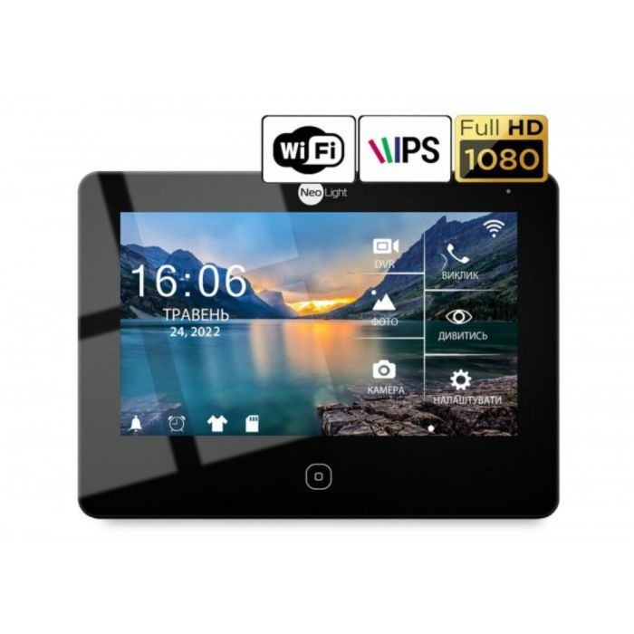 Відеодомофон NeoLight Alpha HD WF Black Neolight 16767
