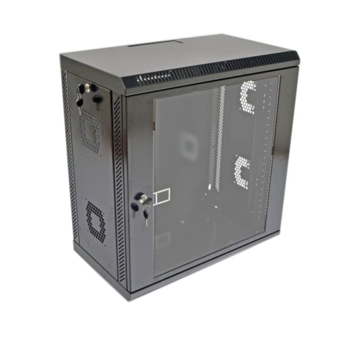 Шафа 12U, 19", 600х350х640 мм (Ш*Г*В), акрилове скло